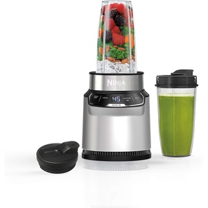 Ninja Fit Compact Personal Blender | For Smoothies, Shakes & Frozen Drinks | (2) 16-oz. To-Go Cups with Spout Lids | 700-Watt Countertop | Black | QB3001SS(Auto Blend)