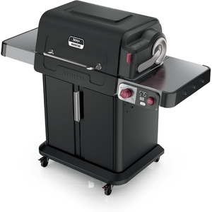 Ninja FlexFlame Grill and Smoker | Electric and Propane Grill, Roaster, BBQ Grill | 5-in-1 Cooking System | 3 Burner | Digital Control | Outdoor Cooking, Griddle, Pizza Maker | Green | PG301GN(Black)