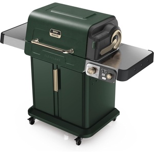 Ninja FlexFlame Grill and Smoker | Electric and Propane Grill, Roaster, BBQ Grill | 5-in-1 Cooking System | 3 Burner | Digital Control | Outdoor Cooking, Griddle, Pizza Maker | Green | PG301GN(Green)