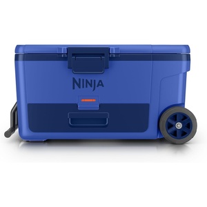 Ninja FrostVault | 65qt Wheeled Cooler with Cold Dry Zone | Integrated Fridge-Temp Dry Storage Drawer | Premium Heavy-Duty Insulated Cooler | Keeps Ice for Days | Cloud White | FB265WH(Luminous Blue)