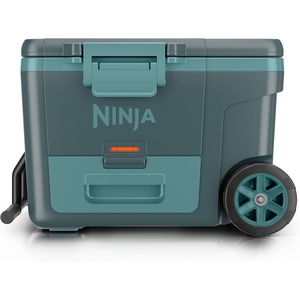 Ninja FrostVault | 65qt Wheeled Cooler with Cold Dry Zone | Integrated Fridge-Temp Dry Storage Drawer | Premium Heavy-Duty Insulated Cooler | Keeps Ice for Days | Cloud White | FB265WH(Halocline Green)