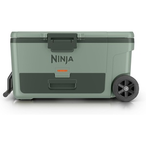 Ninja FrostVault | 65qt Wheeled Cooler with Cold Dry Zone | Integrated Fridge-Temp Dry Storage Drawer | Premium Heavy-Duty Insulated Cooler | Keeps Ice for Days | Cloud White | FB265WH(Spanish Moss)
