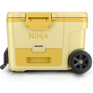 Ninja FrostVault | 65qt Wheeled Cooler with Cold Dry Zone | Integrated Fridge-Temp Dry Storage Drawer | Premium Heavy-Duty Insulated Cooler | Keeps Ice for Days | Cloud White | FB265WH(Daffodil Daze)