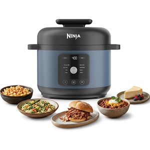 Ninja HyperHeat 9-in-1 Electric Pressure Cooker | 6.5 Qt Multi Cooker with Sear/Sauté, Slow Cooker, Rice Cooker, Sous Vide | 1200W | Fast Cooking, PFAS-Free Pot | Stone Purple | PC201SP(Blue Macaron)
