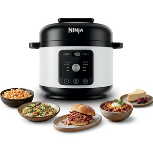 Ninja HyperHeat 9-in-1 Electric Pressure Cooker | 6.5 Qt Multi Cooker with Sear/Sauté, Slow Cooker, Rice Cooker, Sous Vide | 1200W | Fast Cooking, PFAS-Free Pot | Stone Purple | PC201SP(White)