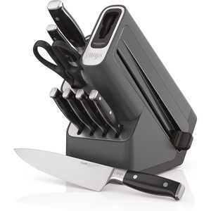 Ninja K62014 Foodi NeverDull Premium 14-Piece German Stainless Steel Knife System with Built-in Sharpener, Stainless Steel/Black(Black)
