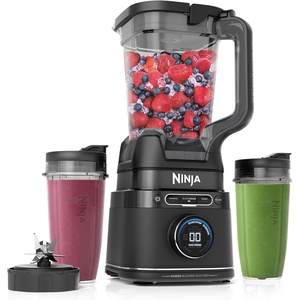 Ninja Kitchen System | Food Processor & Blender with BlendSense Technology | 8-Cup Bowl & 24-oz. To-Go Cup | For Smoothies, Cookie Dough, Salsa & More | 1800-Peak-Watt | Black | TB401(Ninja BlendSense Pro DUO)