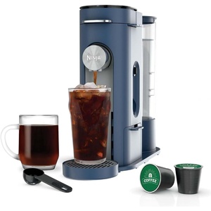 Ninja Pods & Grounds Single-Serve Coffee Maker, K-Cup Pod Compatible, Brews Grounds, Compact Design, 56-oz. Reservoir, 6-oz. Cup to 24-oz. Travel Mug Brew Sizes, Iced Coffee Maker, Stone, PB041ST(Navy)