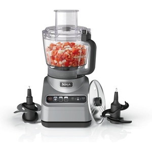 Ninja Professional Plus Food Processor 850-Watts With Auto-iQ Preset Programs Chop Puree Dough Slice Shred With a 9-Cup Capacity and a Silver Stainless Finish (BN600C) – Canadian Version