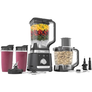 Ninja (Refurbished) CO905KS Deluxe Kitchen System, 1600 WP Auto-IQ Base, 88-oz. Picther, 9-cup Deluxe Food Processor, (2) 24-oz. Single-Serve Cups (Renewed)