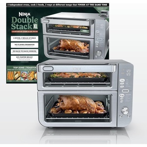 Ninja SP201 Digital Air Fry Pro Countertop 8-in-1 Oven with Extended Height, XL Capacity, Flip Up & Away Capability for Storage Space, with Air Fry Basket, Wire Rack & Crumb Tray, Silver(12-in-1 XL Prestige)