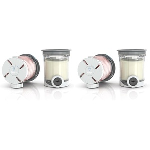 Ninja Swirl by CREAMi Pints and Lids – 2 Pack, Compatible with NC700 Series Ninja Swirl Ice Cream & Soft Serve Makers, BPA-Free & Dishwasher Safe, Grey Lids, XSK7PNTLD2(Medium (Pack of 2))