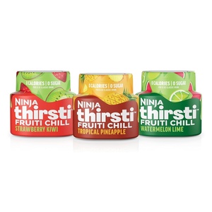 Ninja Thirsti Flavored Water Drops, FRUITI CHILL Berry Burst, Bold Fruit Flavor, Sparkling or Still, Zero Calories, Zero Sugar, Makes 17, 12oz drinks, 3 Pack, WCFBRPNAM(Fruiti Variety Pack)