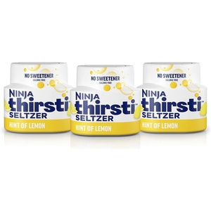 Ninja Thirsti Flavored Water Drops, SELTZER Lemon, Crisp and Refreshing Sparkling Water, Zero Calories, Zero Sugar, Zero Sweeteners, Makes 20, 12oz drinks, 3 Pack, WCFLEMNAM(Lemon)