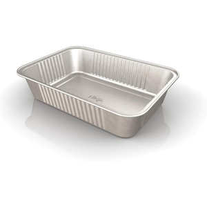 Ninja Woodfire Grease Tray Liners, Compatible with OG700 Series, 5.91” X 8.66” X 1.34”, Pack of 10 Disposable Aluminum Foil Drip Pans, Silver, XSKTRYLINR