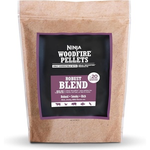 Ninja Woodfire Pellets, Robust Blend 2-lb Bag, Up to 20 Cooking Sessions, 100% Real Wood Pellets, Only Compatible with Ninja Woodfire Grills & Ovens, Robust Blend, XSKOP2R(Robust Blend)