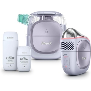 Shark FacialPro Glow at-Home Hydro-Powered Facial System with DePuffi Hot & Cold Therapy – Professional Spa Skincare Device for Pore Cleansing, Hydration, & Radiant Glow, Black, FH320BK(Lilac)