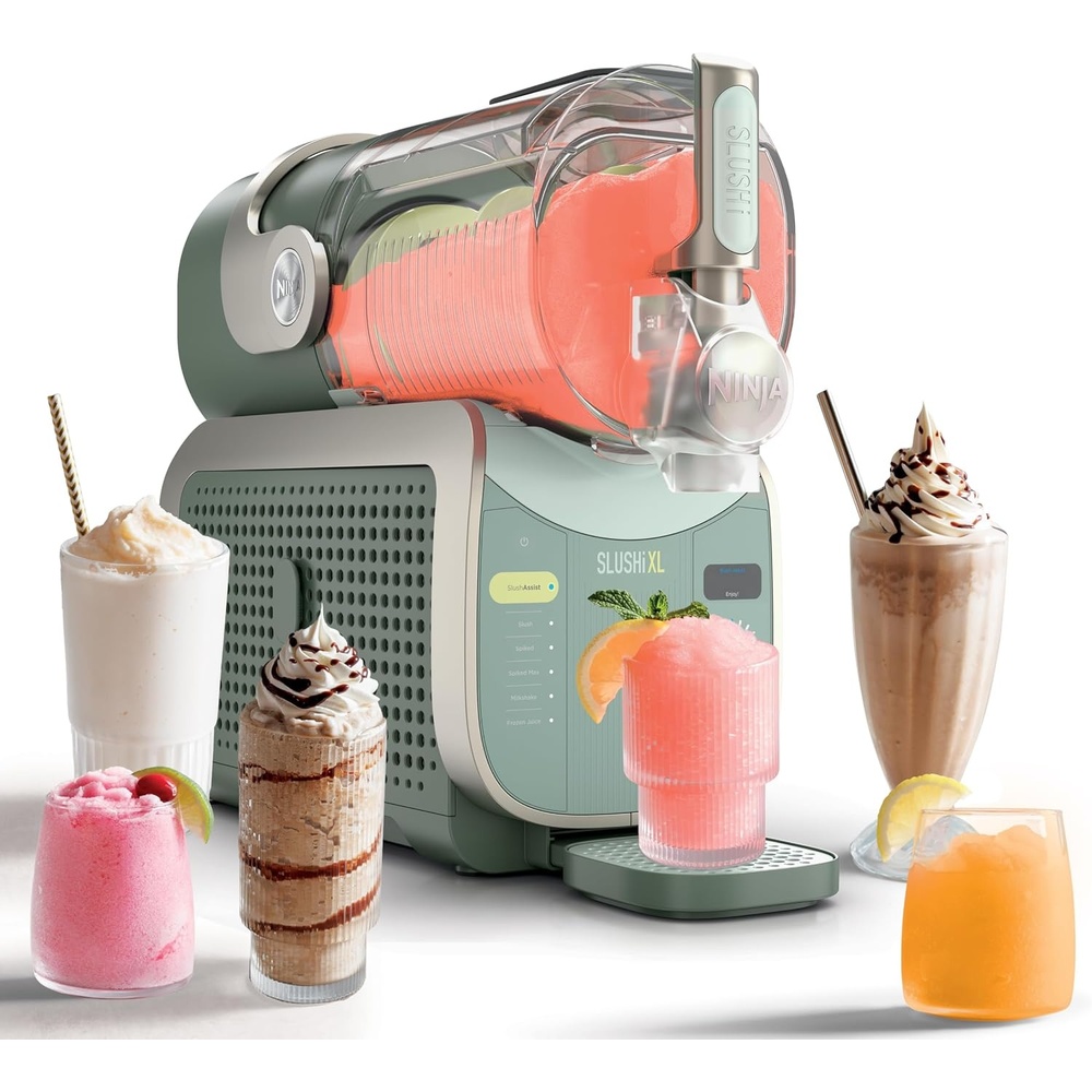 image:imageNinja SLUSHi XL Smart Frozen Drink Maker amp Slushi Machine  With SlushAssist Technology 128 oz Capacity  Sodas Margaritas Frappes Milkshakes amp More  Green  FS601GN