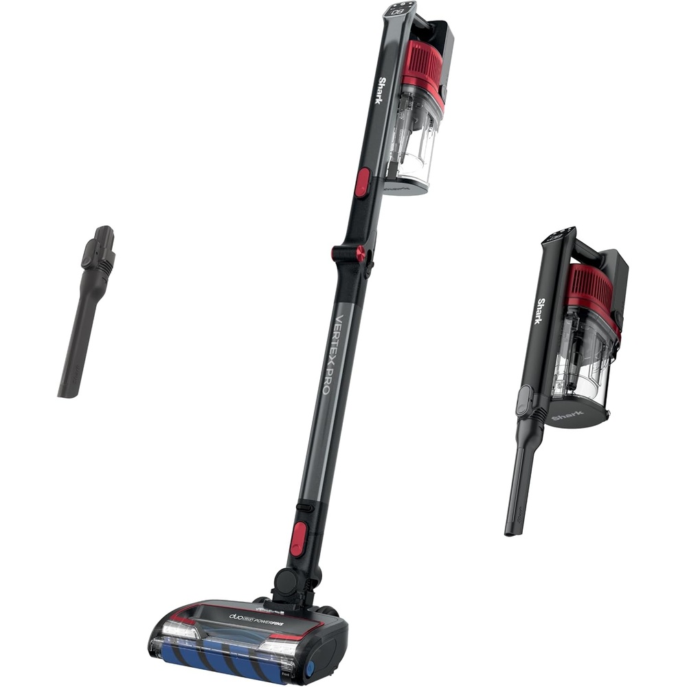 image:imageShark Cordless Vertex Pro Lightweight Cordless Stick Vacuum with DuoClean PowerFins HEPA Fitler AntiAllergen Complete Seal LED Headlights For Carpets amp Hardfloors Red IZ662HRed