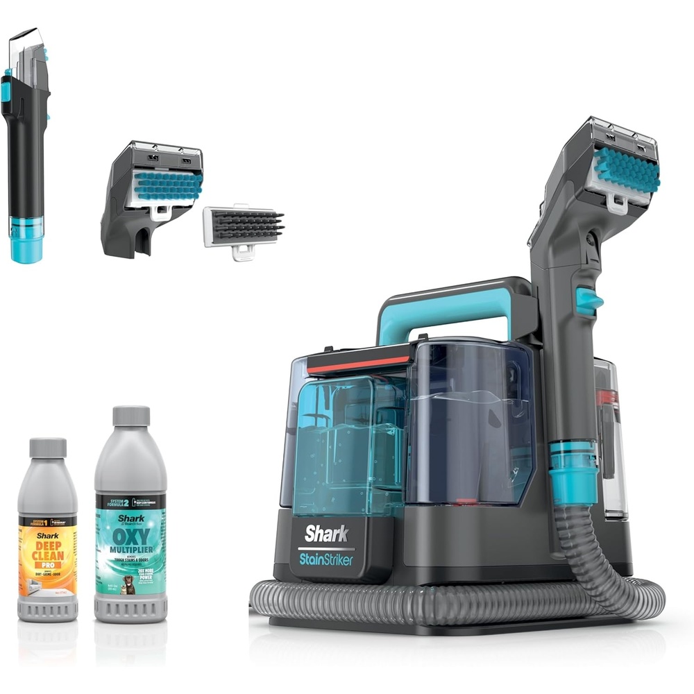 image:imageShark StainStriker HairPro Portable Carpet Upholstery and Area Rug Cleaner with Pet Mess and Hair Tools Self Cleaning Perfect for Car Interiors 4 and Solution Copper PX251StainStriker  2 Tools