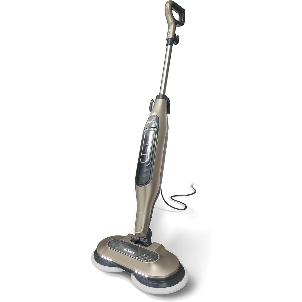 image:imageShark Steam amp Scrub Steam Mop AllinOne Scrubbing and Sanitizing Hard Floor Cleaner LED Headlights 4 Dirt Grip Soft Scrub Pads Included XL Water Tank Swivel Steering Hawaiian Grey S8001Steam  Scrub