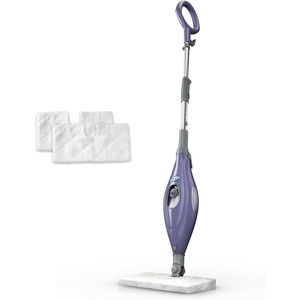 Shark Steam Mop with 2 Machine Washable Dirt Grip Pads, Removable Water Tank, Lightweight, Steam Cleaner for sealed Hard Floors, Marble, Stone, Hardwood, Tile, Laminate, White/Seafoam, S1000(Steam Pocket Essentials)