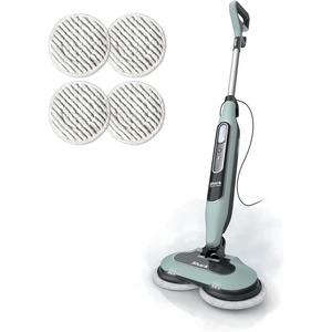 Shark Steam & Scrub Steam Mop, All-in-One Scrubbing and Sanitizing Hard Floor Cleaner, LED Headlights, 4 Dirt Grip Soft Scrub Pads Included, XL Water Tank, Swivel Steering, Hawaiian Grey, S8001(Steam & Scrub (4-pad))