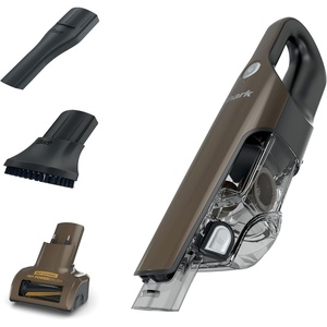 Shark UltraCyclone™ Pet Pro Plus Cordless Hand Vacuum, Powerful Suction, Handheld Vacuum for Car & Home, Pet Power Brush, Crevice Tool, Scrubbing Brush, XL Dust Cup, Black, CH951(Brown)