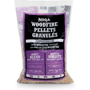 Ninja Woodfire® Pellets, Robust Blend 5-lb Bag, 100% Real Wood Pellets, Rich, Classic BBQ Smoked Flavors Compatible with All Ninja Woodfire™ Products, XSKOP5R(Robust Blend)